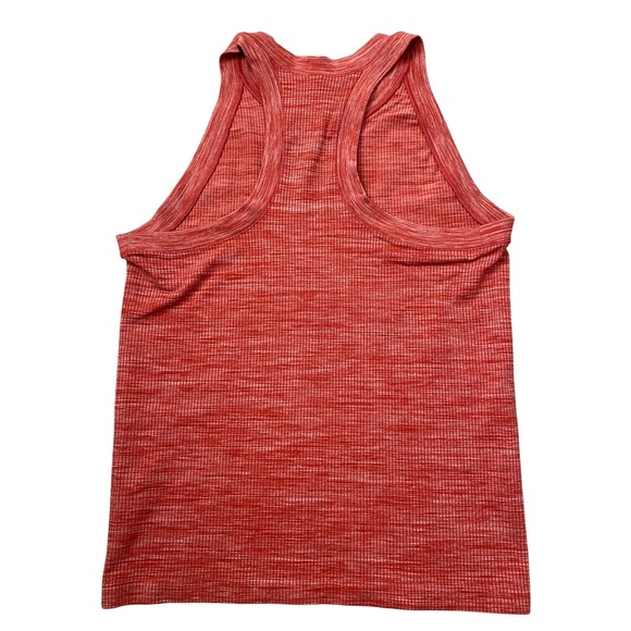 Athleta Renew Racerback Tank Orange High Neck Ribbed Activewear Top L NEW Sporty - Picture 2 of 9
